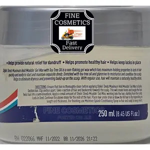 Stylin' Dredz Mouldin Gel Wax With Tea Tree Oil Medium 250ml