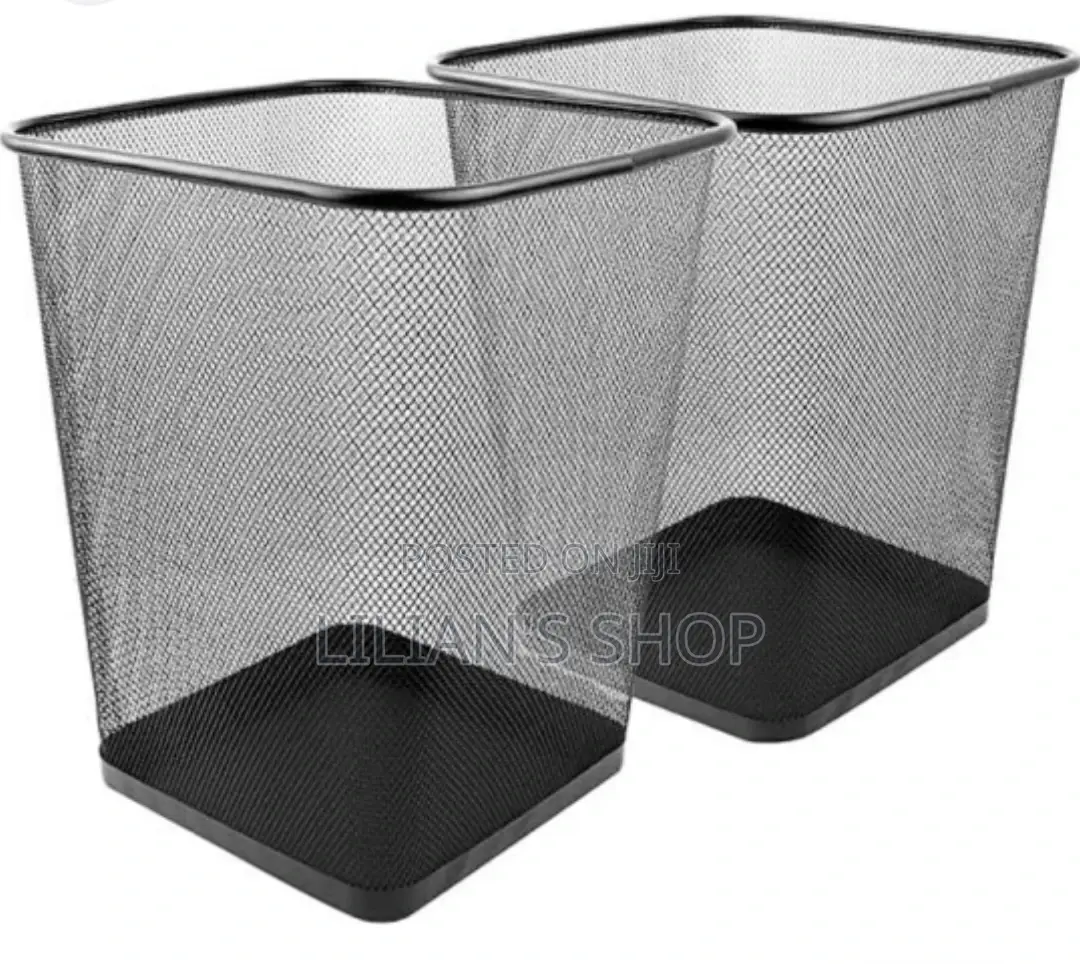Metal Mesh Square Trash Can