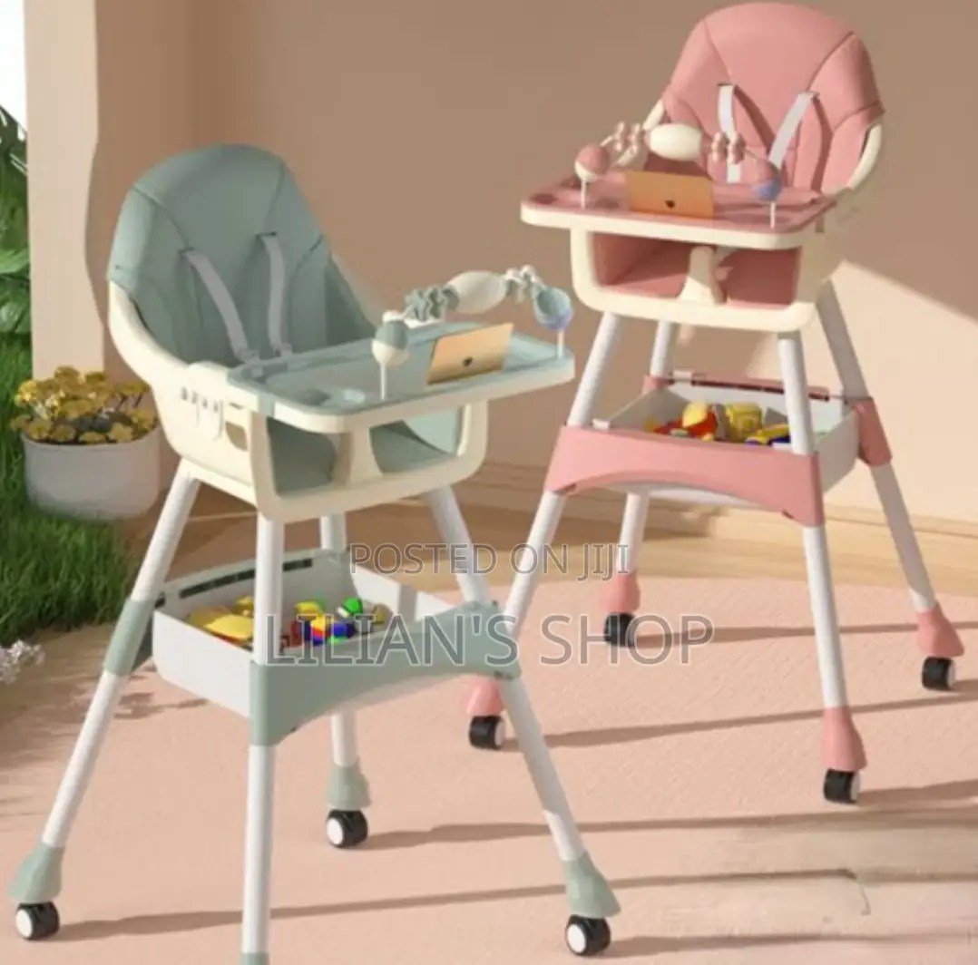 Baby Dining High Chair With Wheels