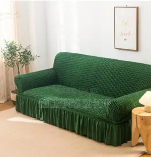 3:2:1 Green Six Seater Elastic Sofa Cover