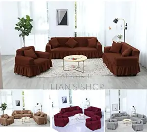 3:2:1 Six Seater Brown Sofa Cover