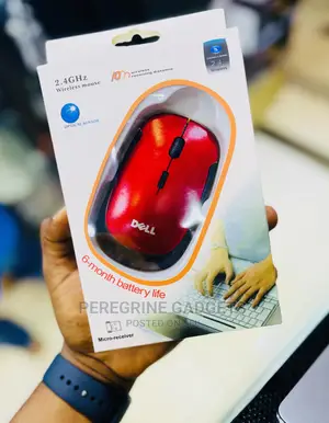 2.4ghz Wireless Dell Mouse 6-Month Battery Life Red