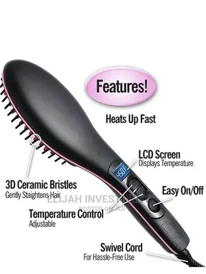 Straight Ceramic Hair Straightener Device
