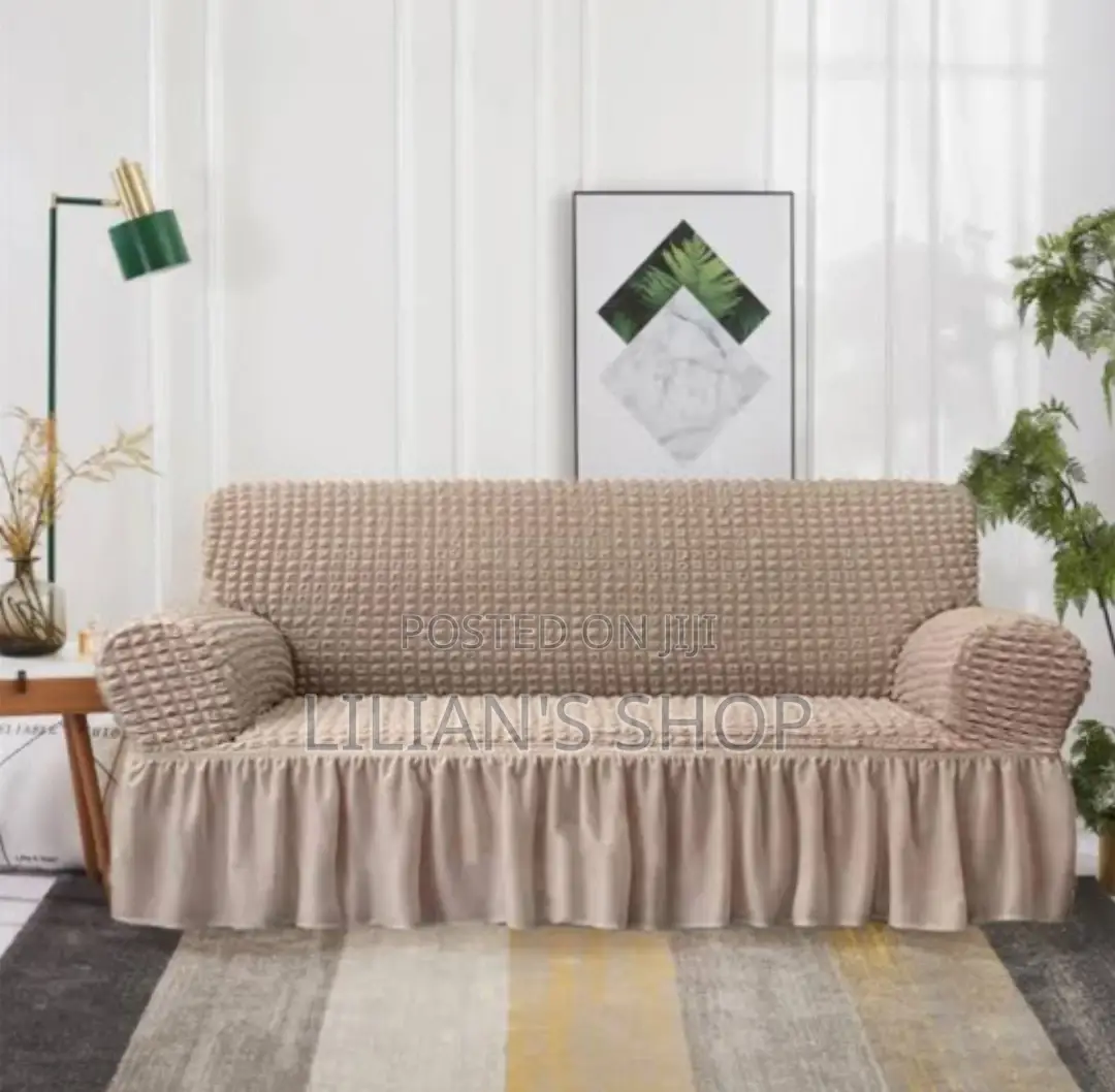 3:1:1 Five Seater Double Khaki Sofa Cover