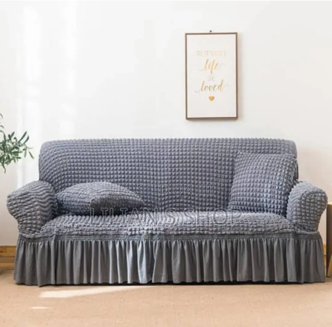 3:1:1 Light Grey Five Seater Elastic Sofa Cover