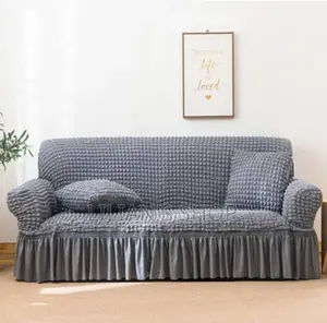 3:1:1 Light Grey Five Seater Elastic Sofa Cover