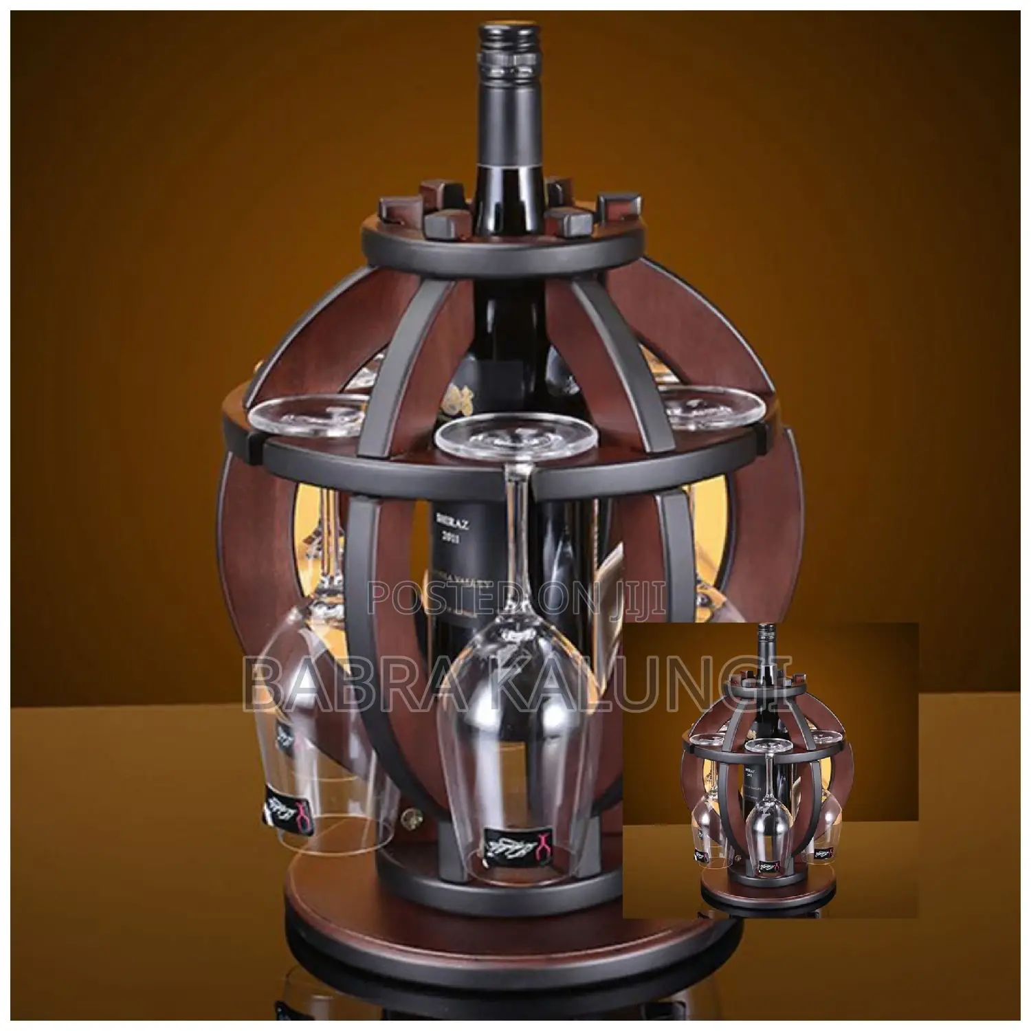 Solid Wooden Luxury Wine Rack and Glass Holder