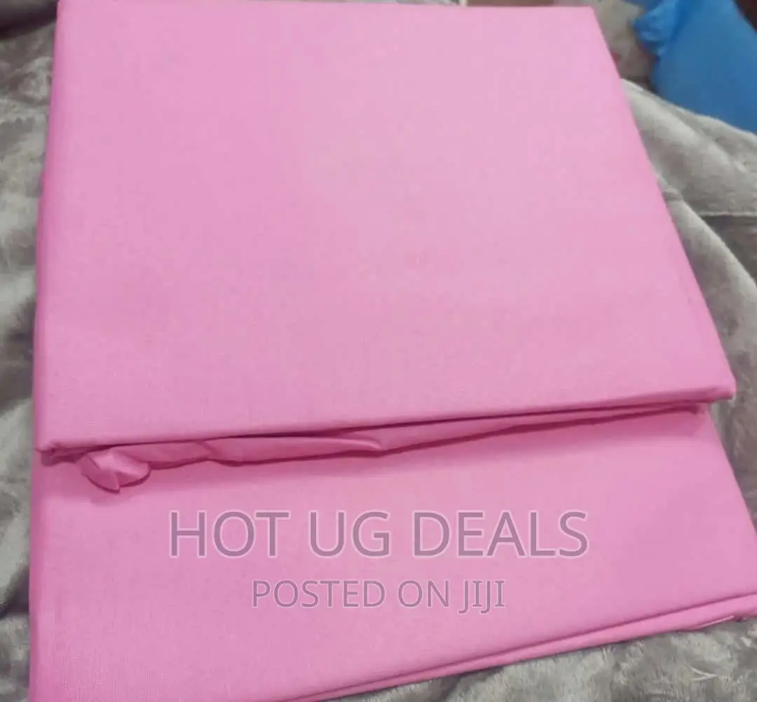 4pc 4x6 Cotton Bedsheets With 2 Pillowcases- Pink