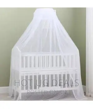 Photo - Baby Cot Mosquito Net With Stand - White