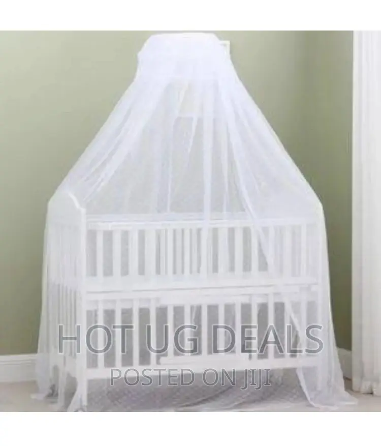 Baby Cot Mosquito Net With Stand - White