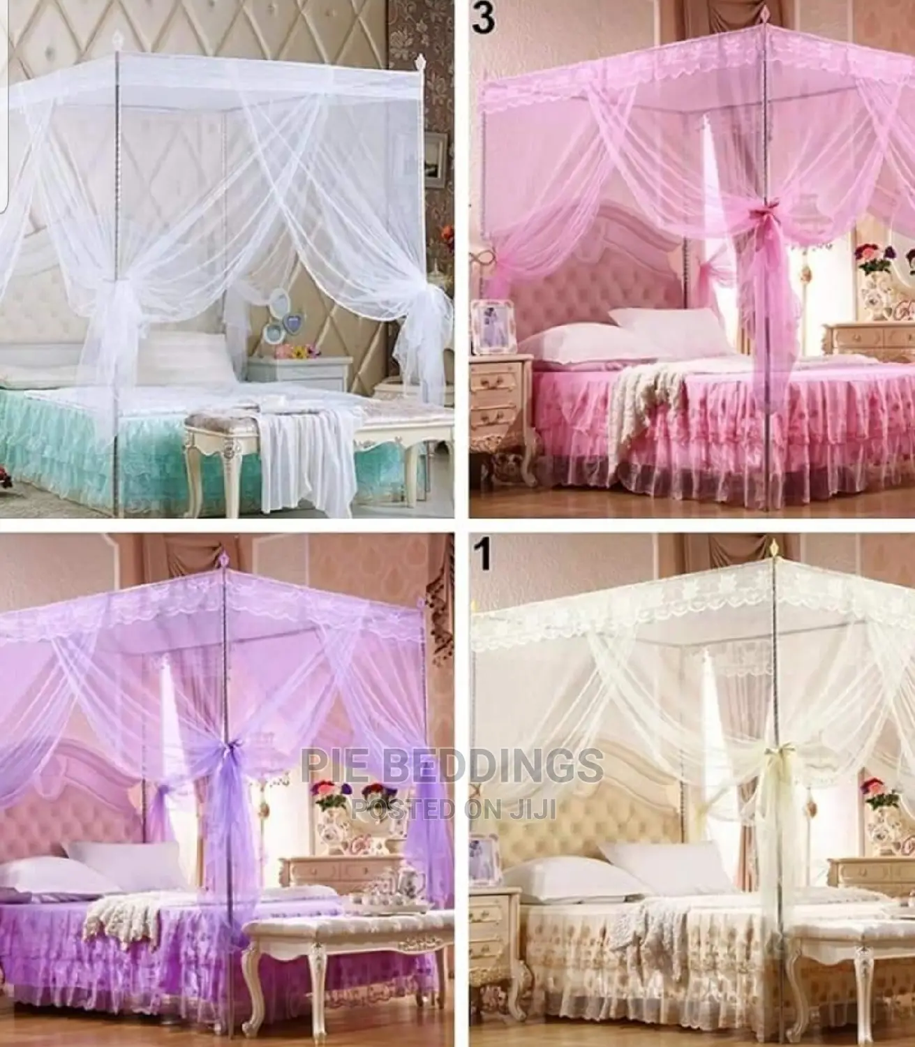 Flat Steel Frame Square Mosquito Net
