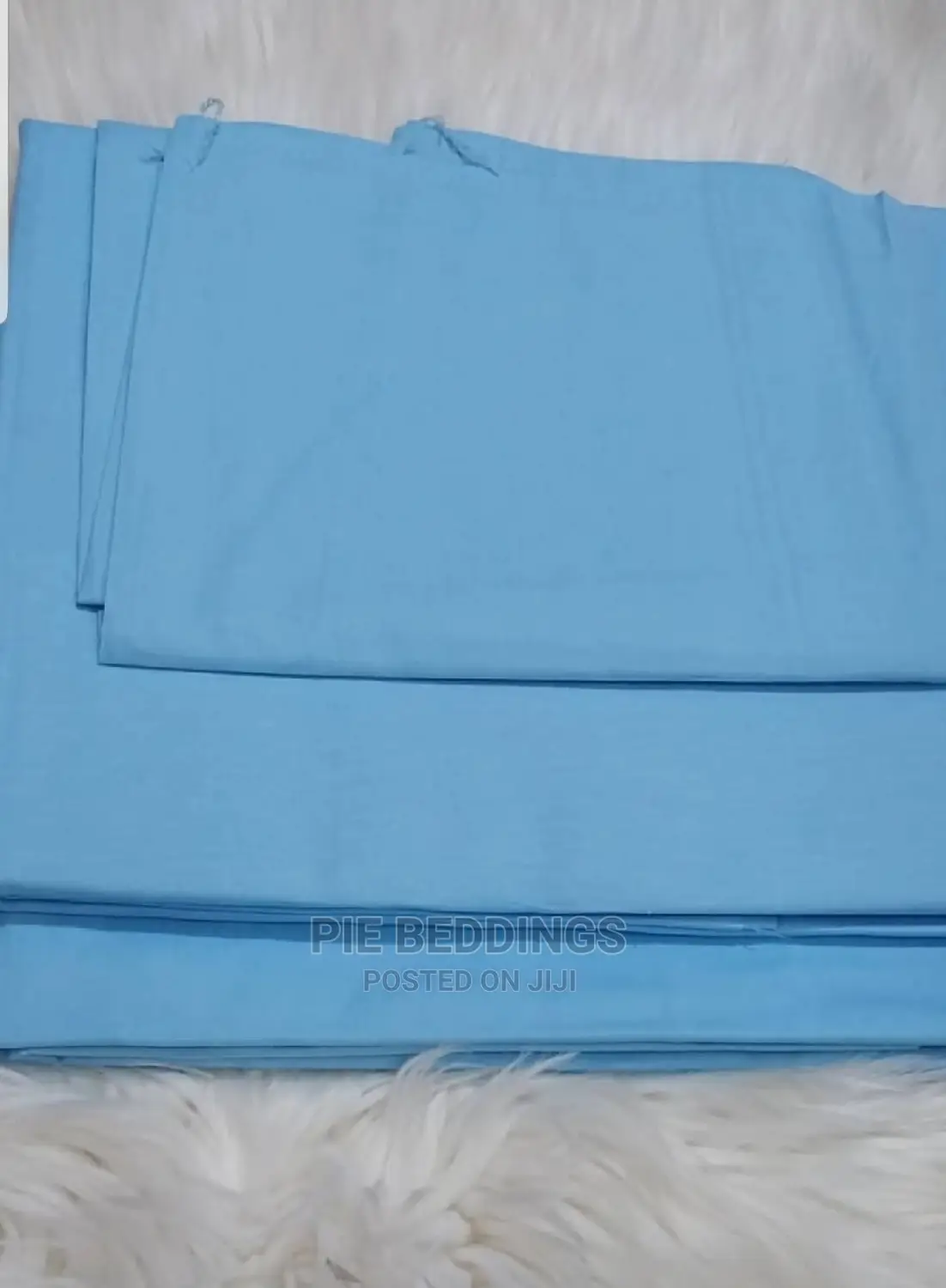 Blue Plain Bedsheets for Single Beds