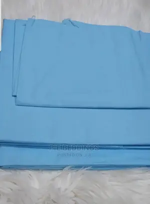Blue Plain Bedsheets for Single Beds