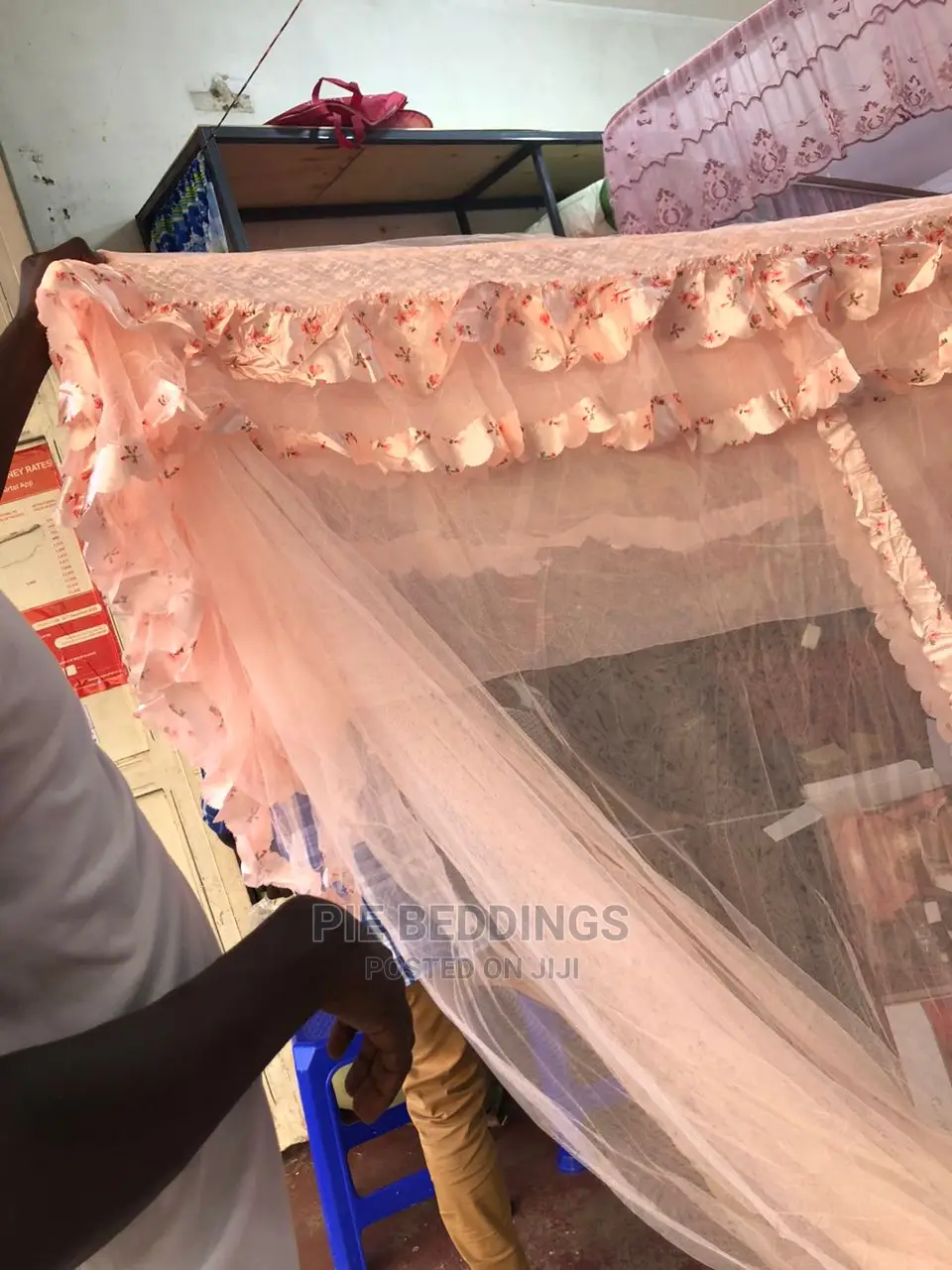 Square Mosquito Net With Designs ( With Stands)