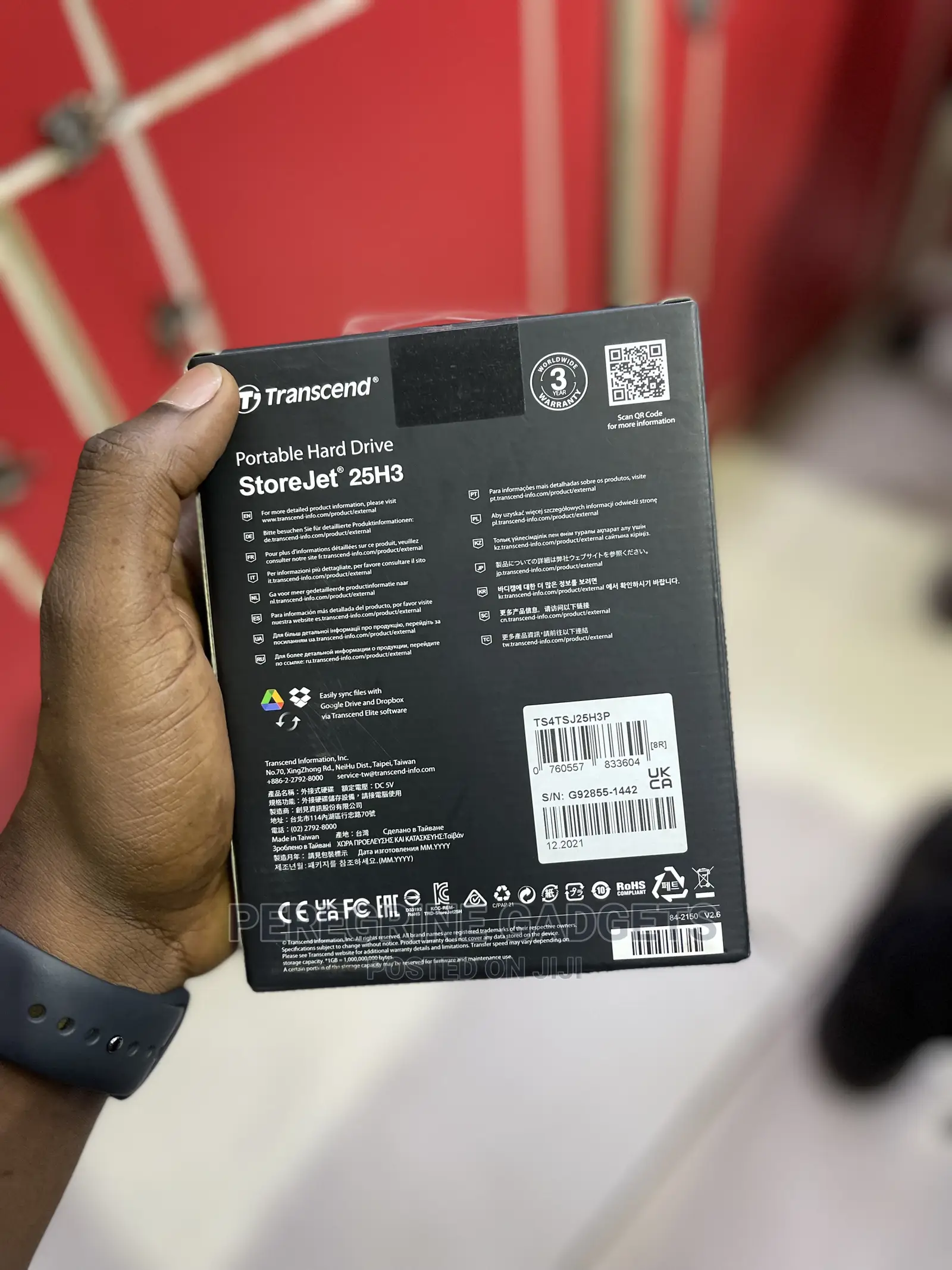 4tb Transcend Usb3.1 Gen 1 Portable External Hard Drive