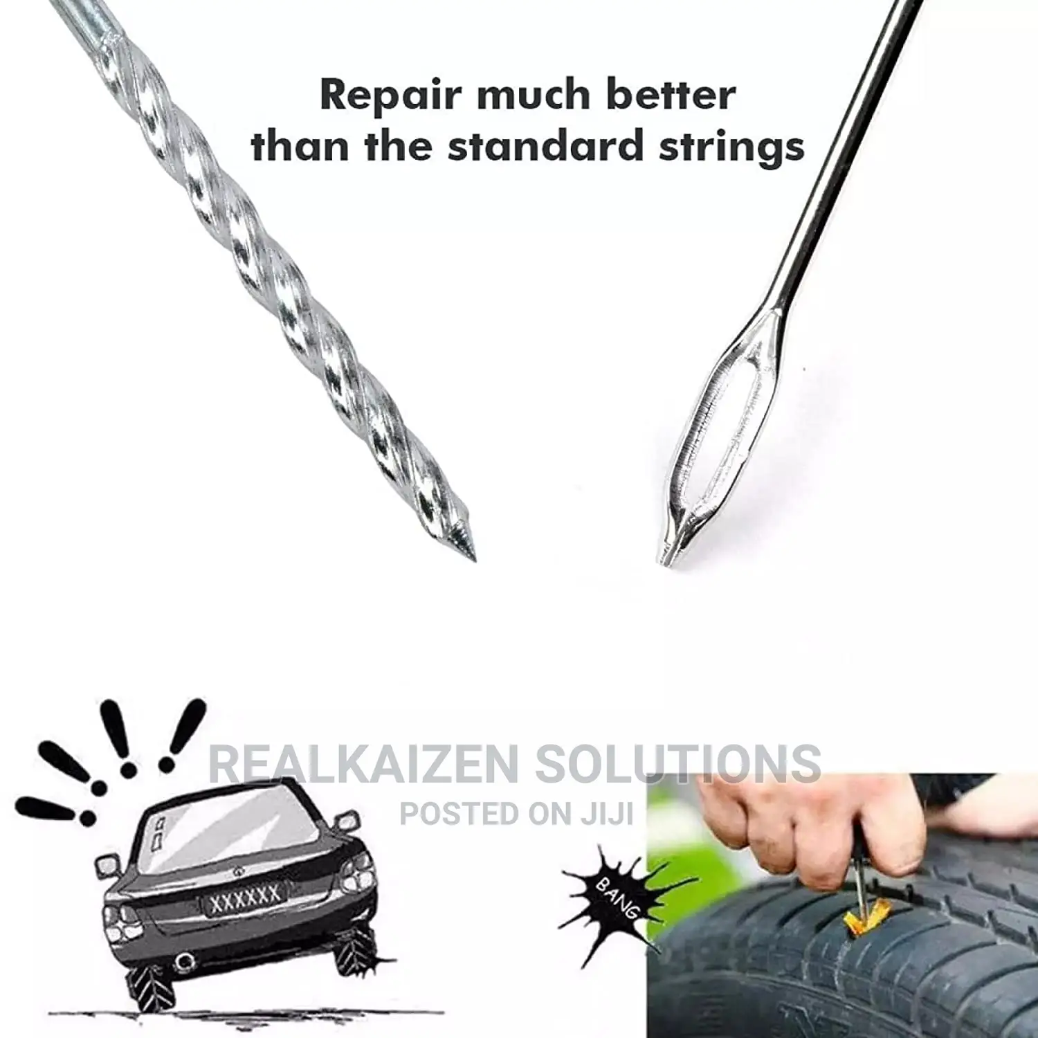 ROADSTER 6pc Tubeless Auto Car Bike Tubeless Tyre Repair Kit