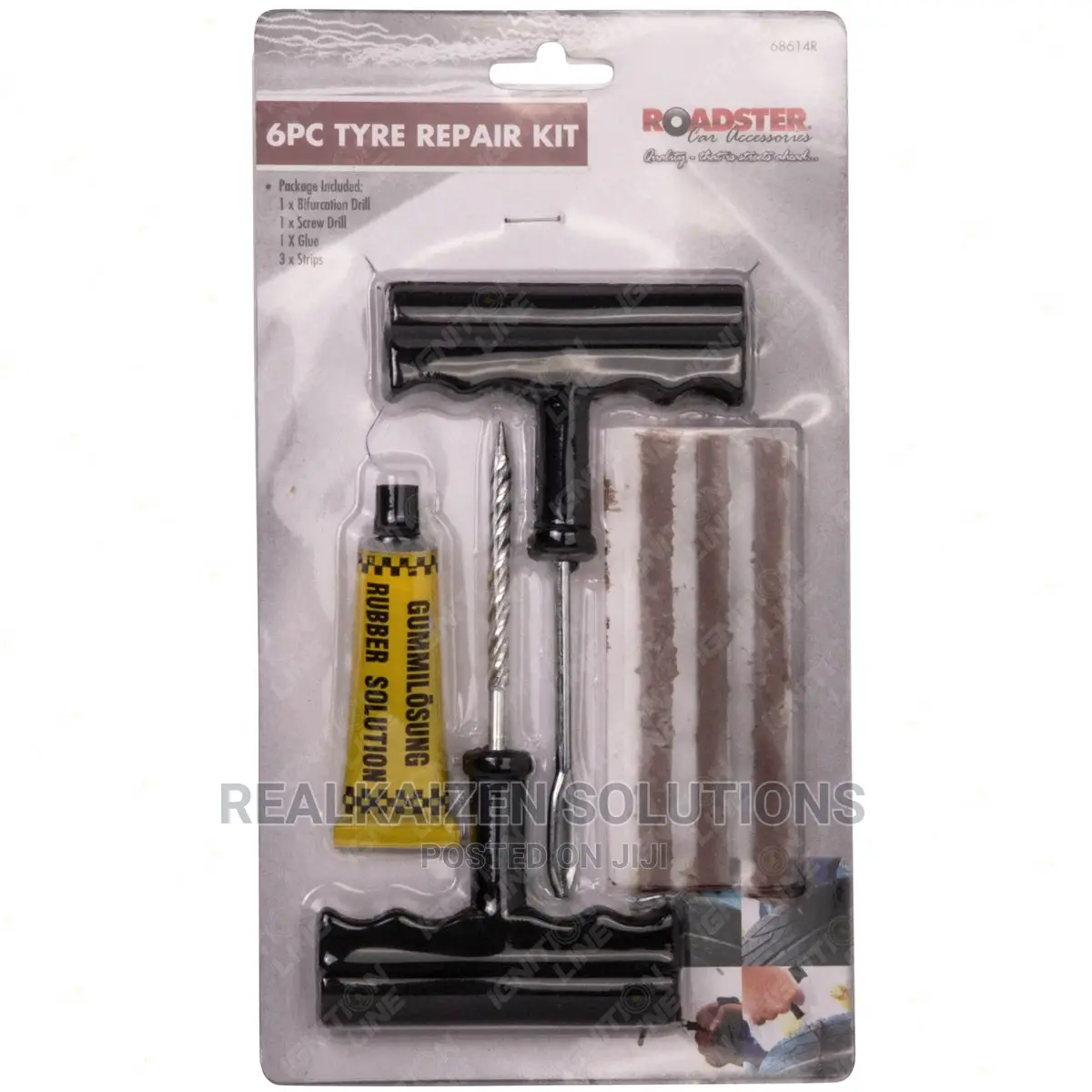 ROADSTER 6pc Tubeless Auto Car Bike Tubeless Tyre Repair Kit