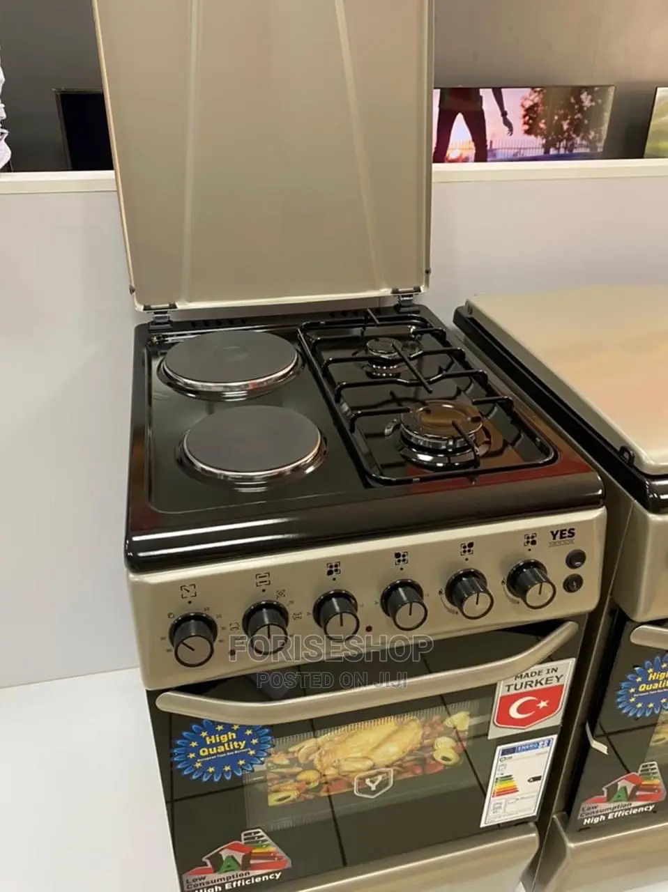 Yes Cooker 2 Gas Burners 2 Electric Cookers 60×60cm