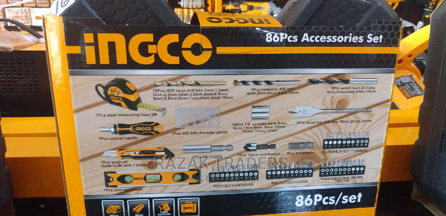 86 PCS Accessories Tool Box
