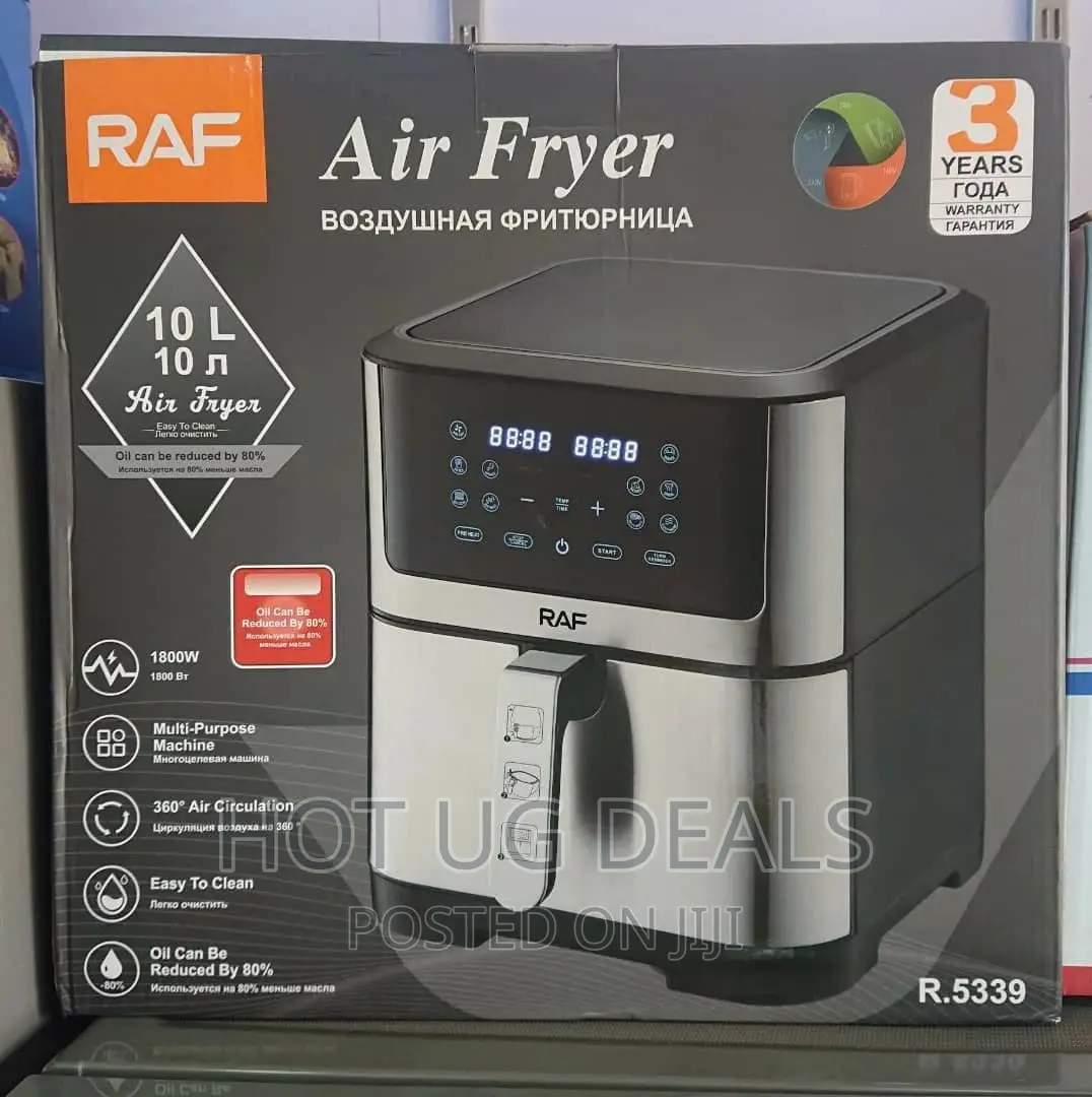 10L Oil Free Healthy Air Fryer - Silver