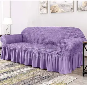3:2:1 Purple Six Seater Elastic Sofa Cover