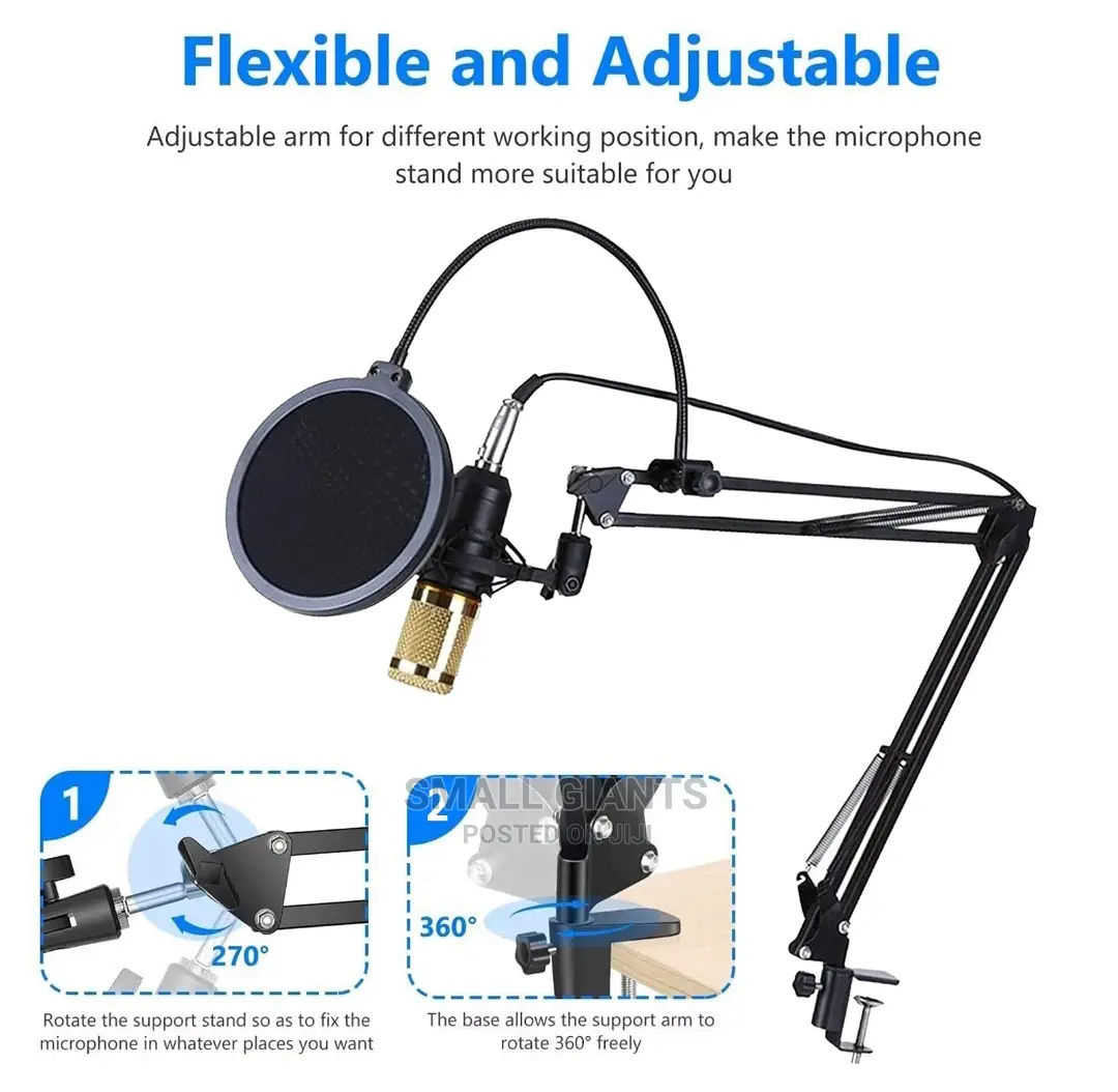 Condenser Microphone Bundle, BM-800 Kit With Live Sound Card