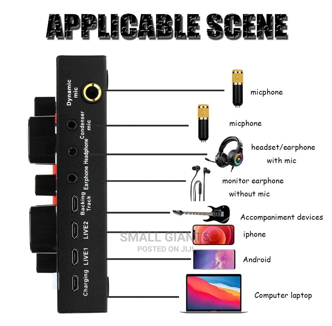 Condenser Microphone Bundle, BM-800 Kit With Live Sound Card