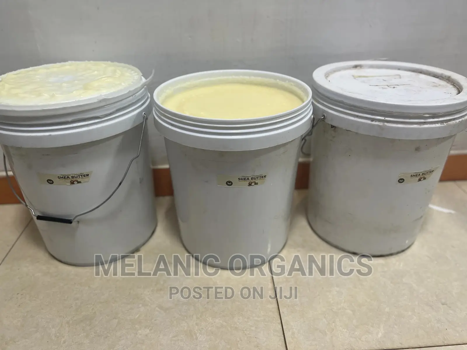 3 Buckets of Organic Raw Shea Butter