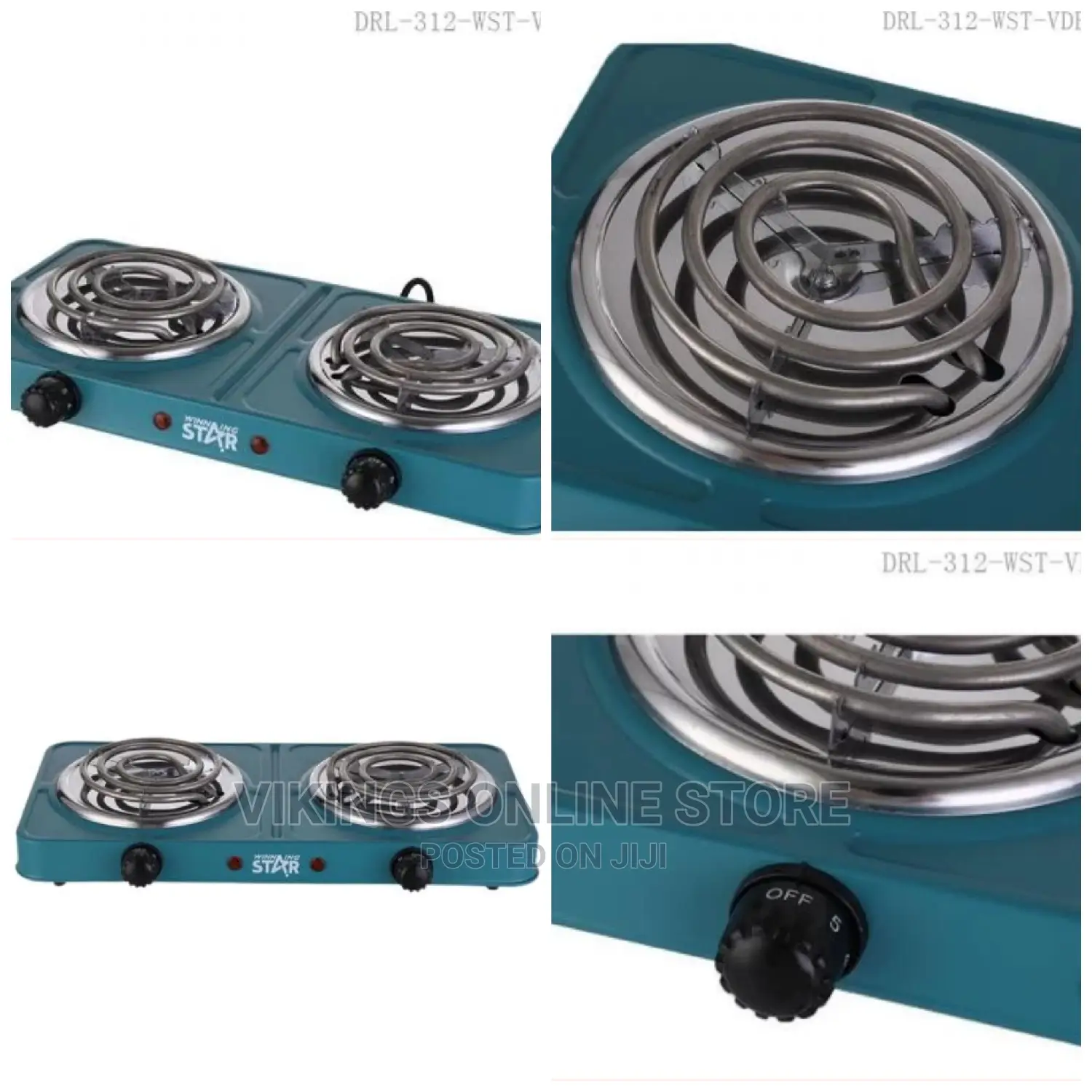 Winningstar 1000W+1000W Double Burner Heater Hot Coil