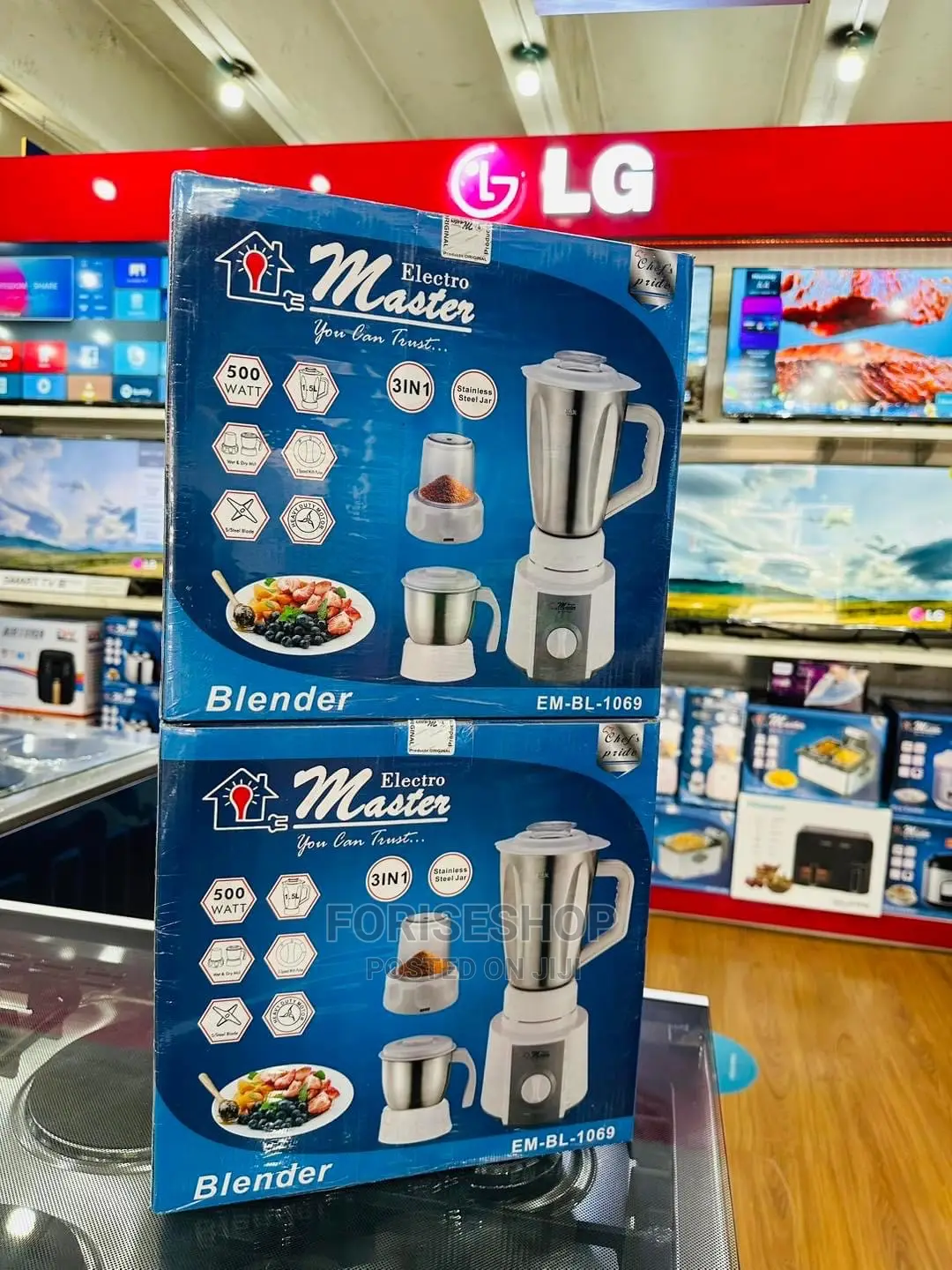 Electro Master Stainless Steel Jar Blenders 3in1