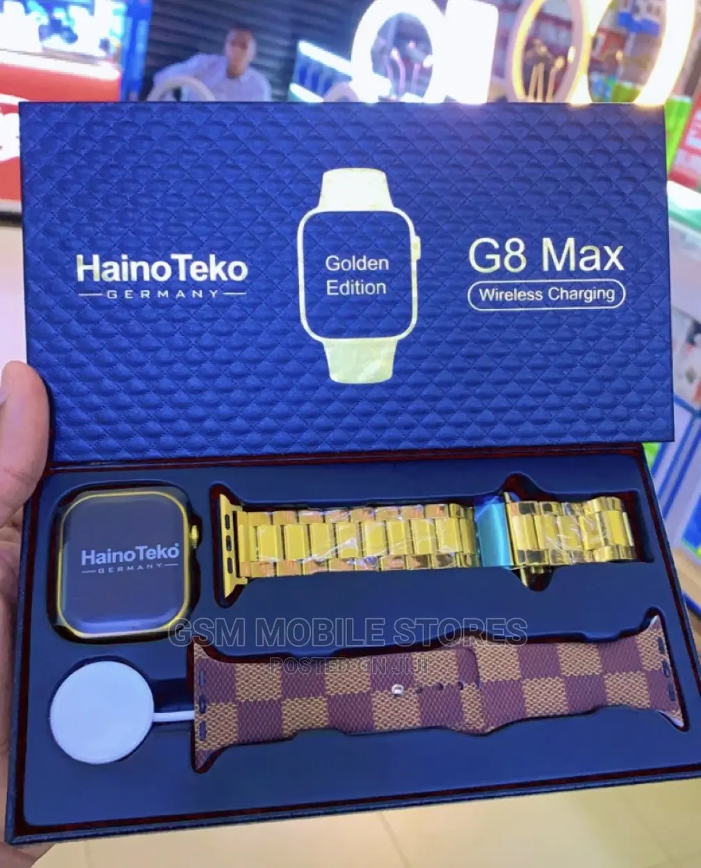 New Hainoteko BT Calling Heart Rate Smartwatch 2 Strap Bands