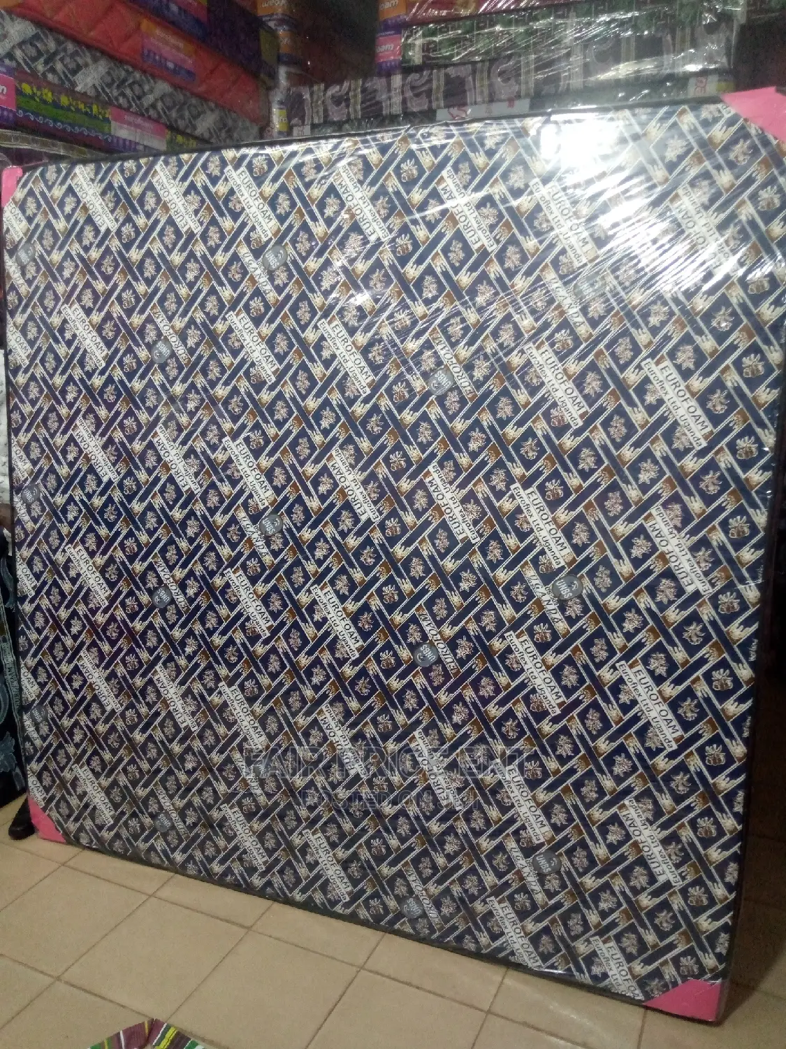 Mattress by 5x6x6inches.Eurofoam.( White and Blue)