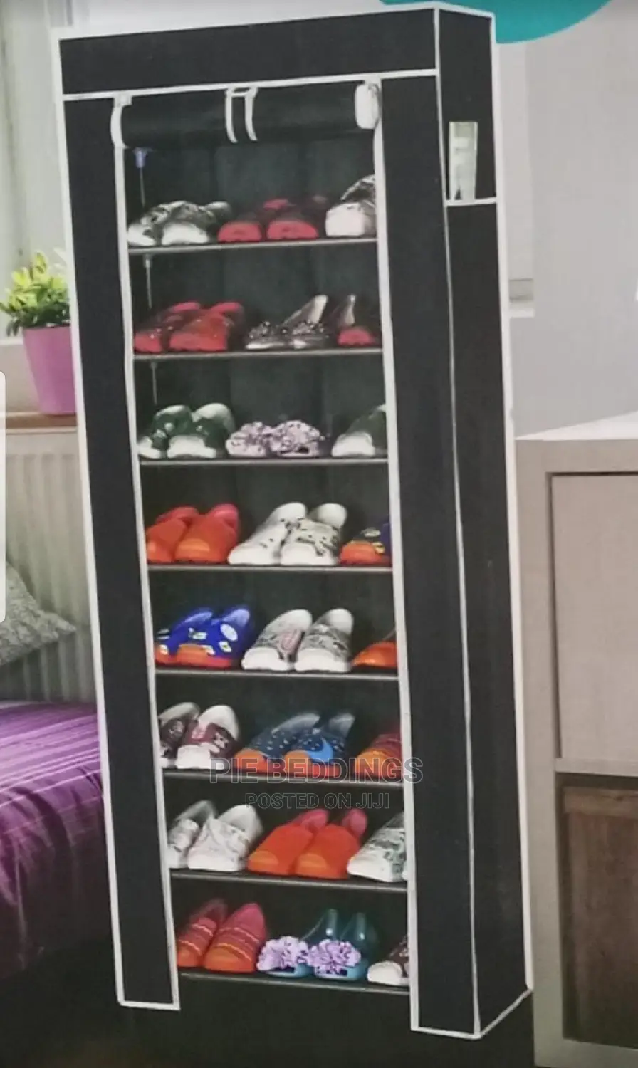 Single Column Shoe Rack With 9 Layers
