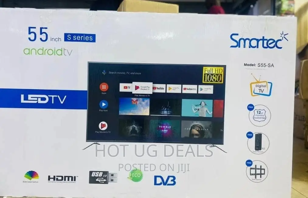 Smartec 55 Inch Frameless Android Led Smart Free To Air TV
