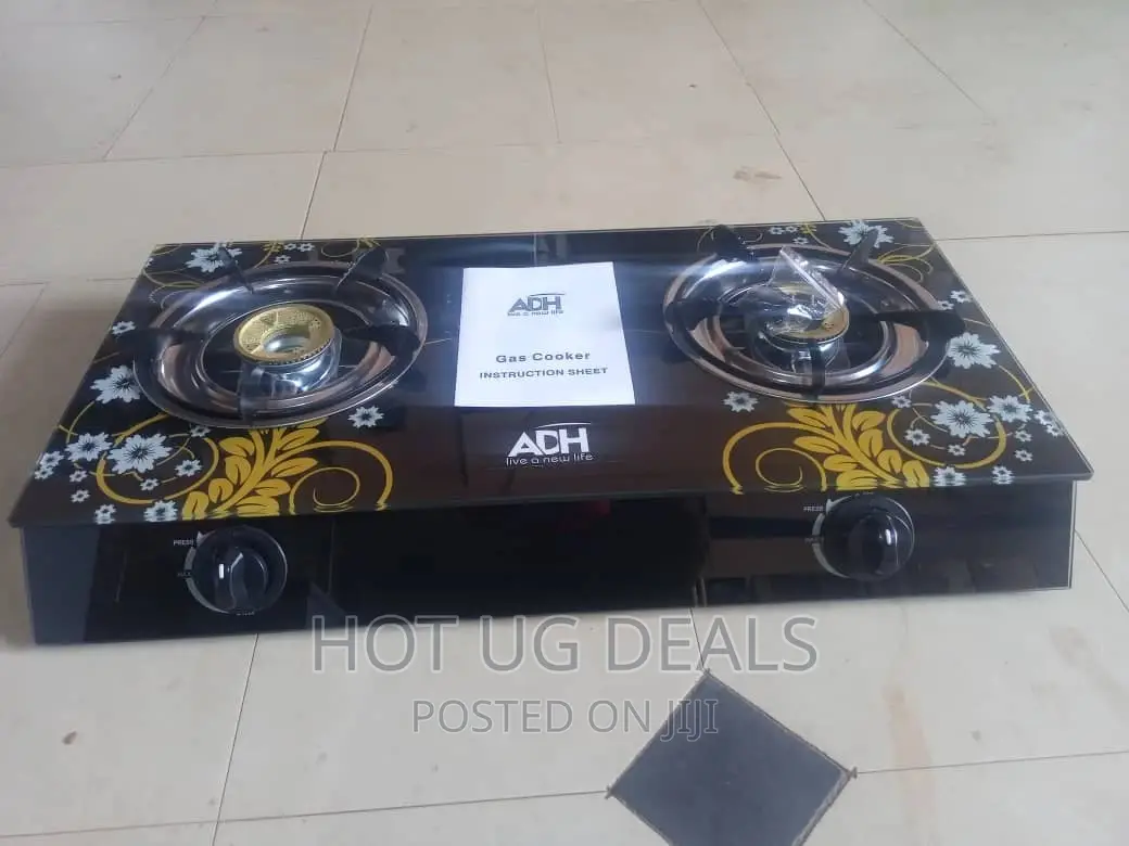 ADH Gas Stove With Glasstop Stainless Steel and 2 Burners