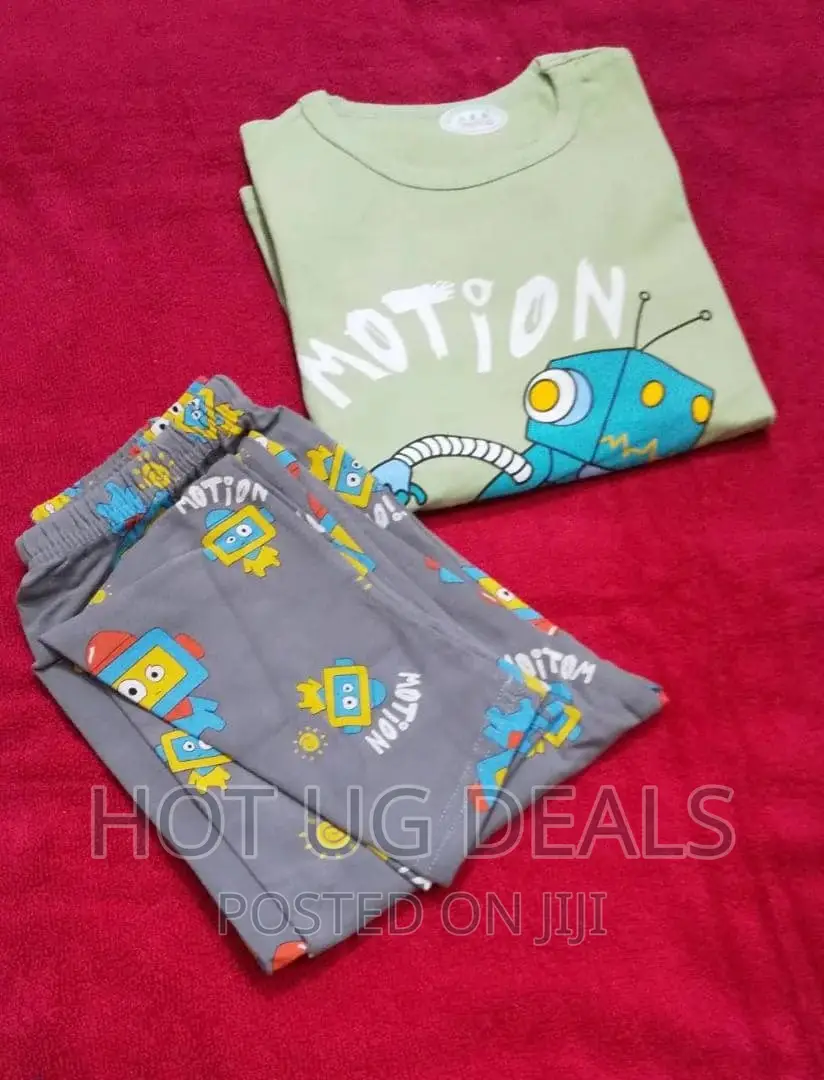 2pc Night Wear Unisex Night Wear ( 6 - 9 Years) - Multicolor
