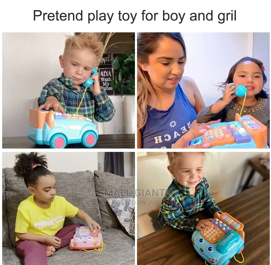 6 in 1 Baby Telephone Cartoon Toy Car