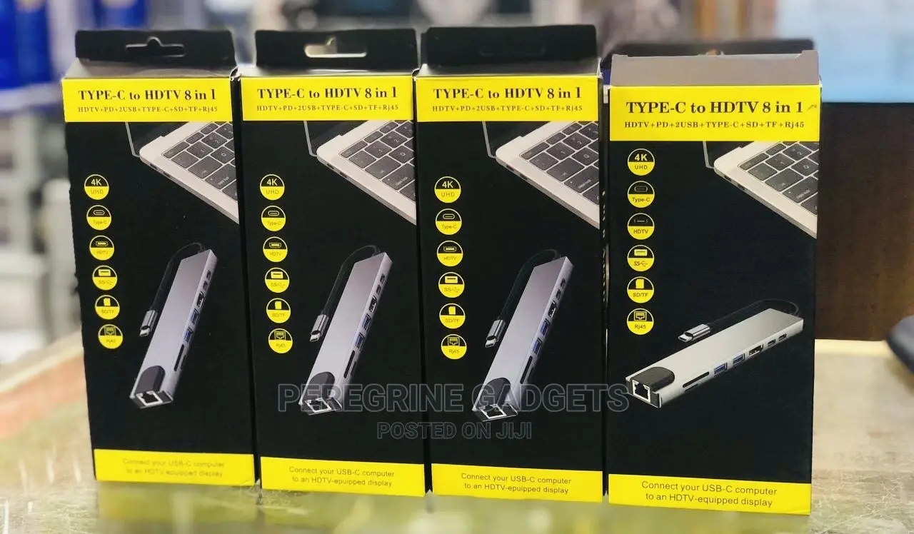 Computer USB Type C to HDTV 8 in 1