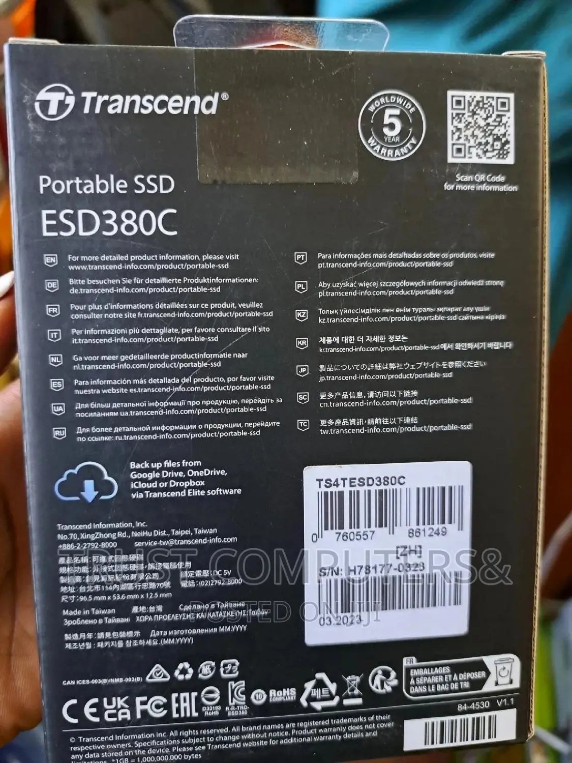 4TB SSD External Transcend 3.2 Usb C