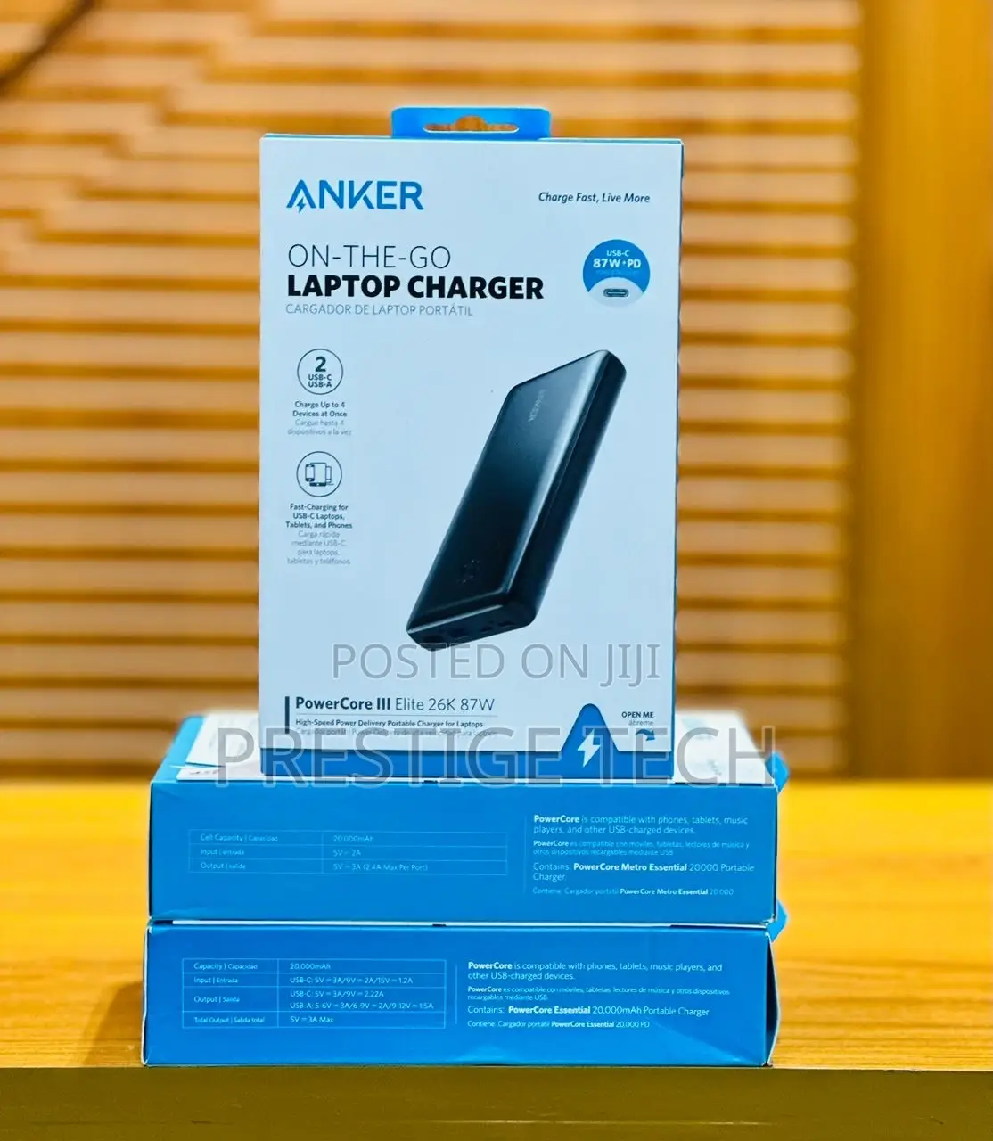 Anker Power Core 3 Elite 87w Laptop Power Bank 26000mah