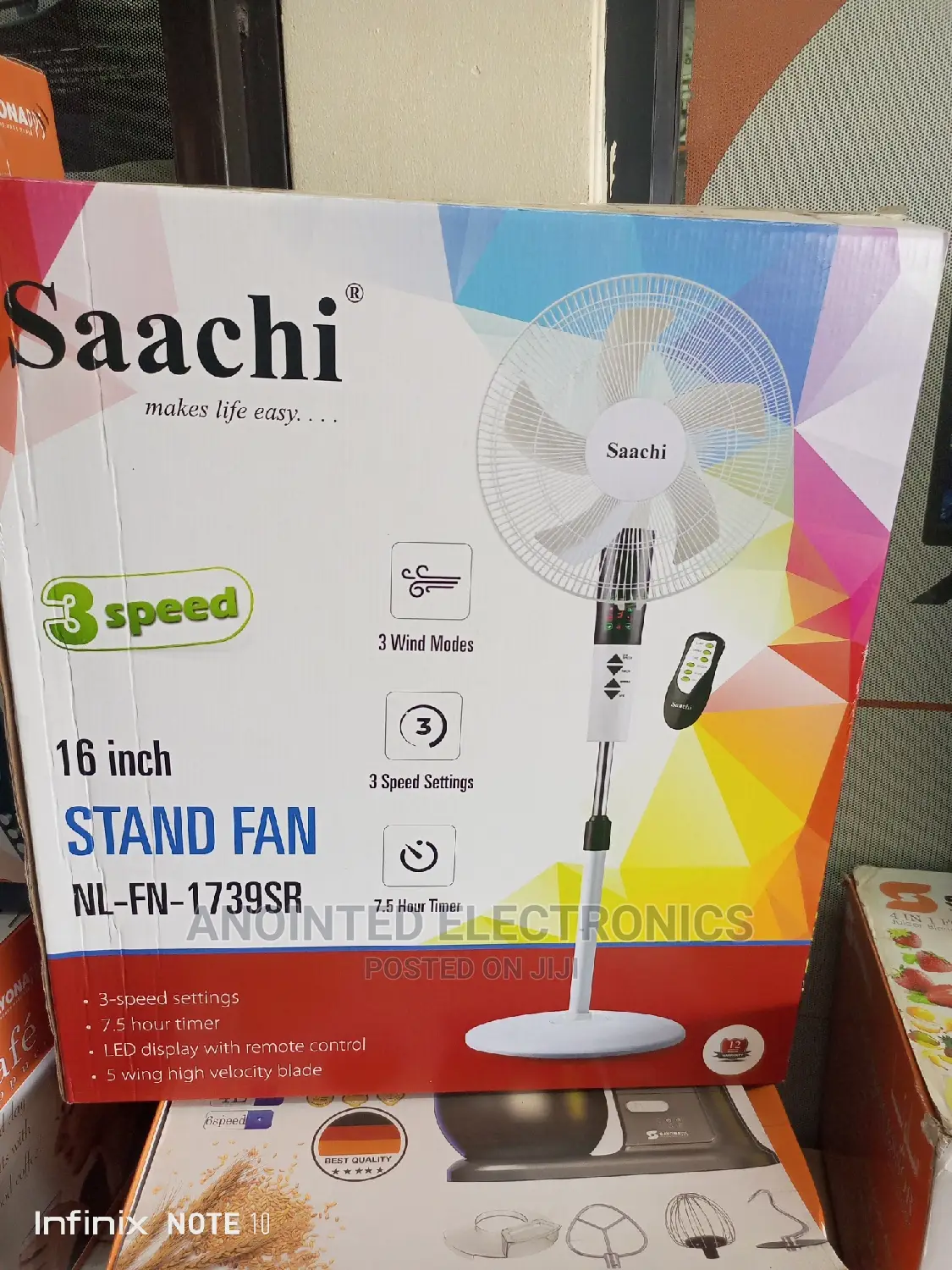Stand Fans Sacci With a Remote