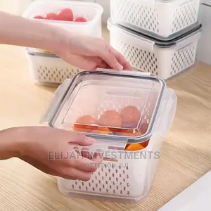 Multifunctional 2in1 Fridge Drain Basket/ Storage Container