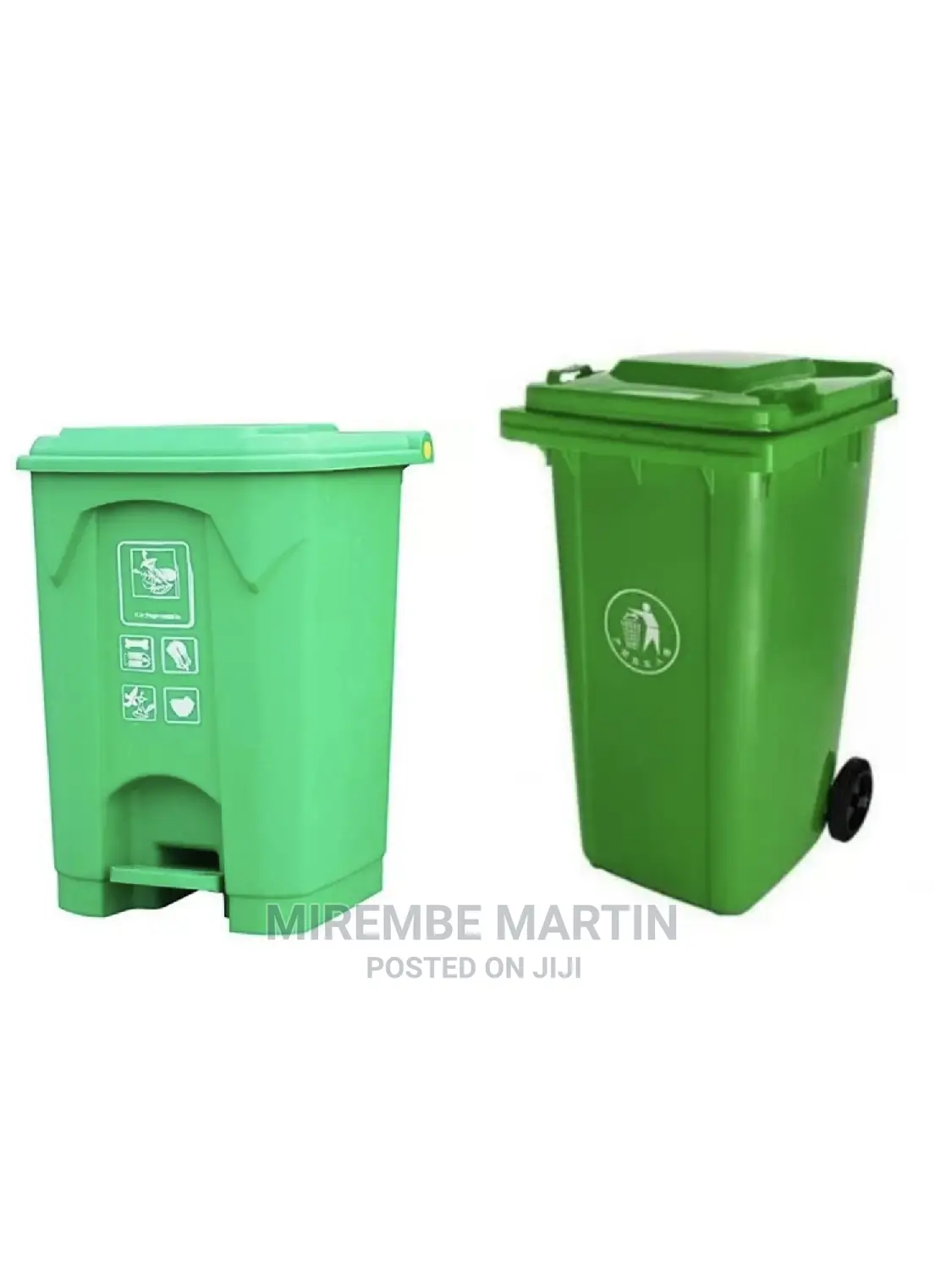 Green Trash Can