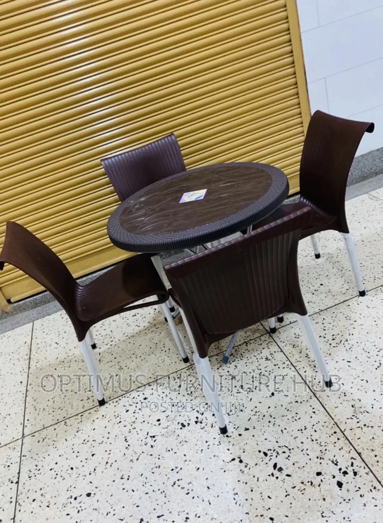 Brown Combo (Table ,4 Chairs)