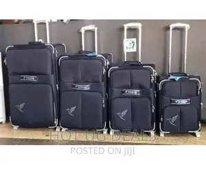 4pcs of Travel Suitcases- Black