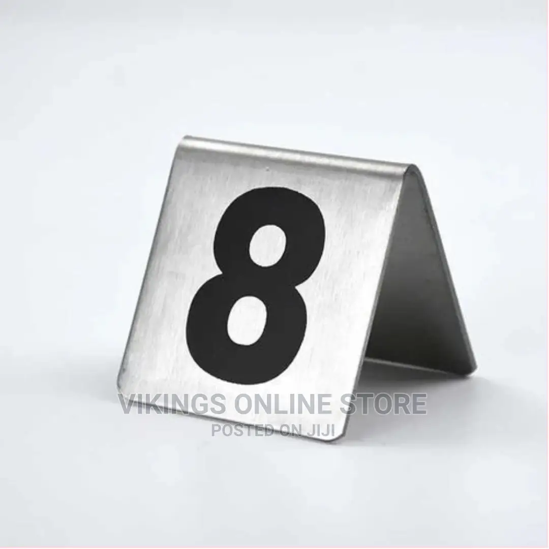 1-10 Steel Table Number Plate for Restaurant Hotel Bar-