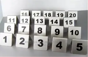 1-20 Steel Table Number Plate 4 Restaurant Hotel Bar-Silver