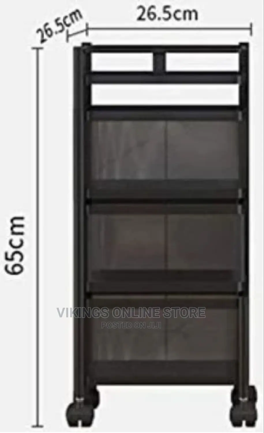 3 Tier Kitchen, Bedroom, Bathroom Storage Rack Basket Troley