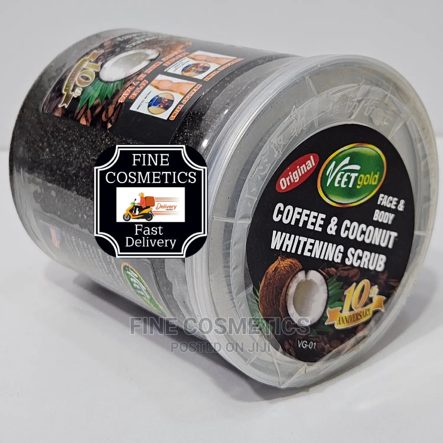 VEET GOLD Coffee Scrub + Coconut Whitening Face + Body Scrub