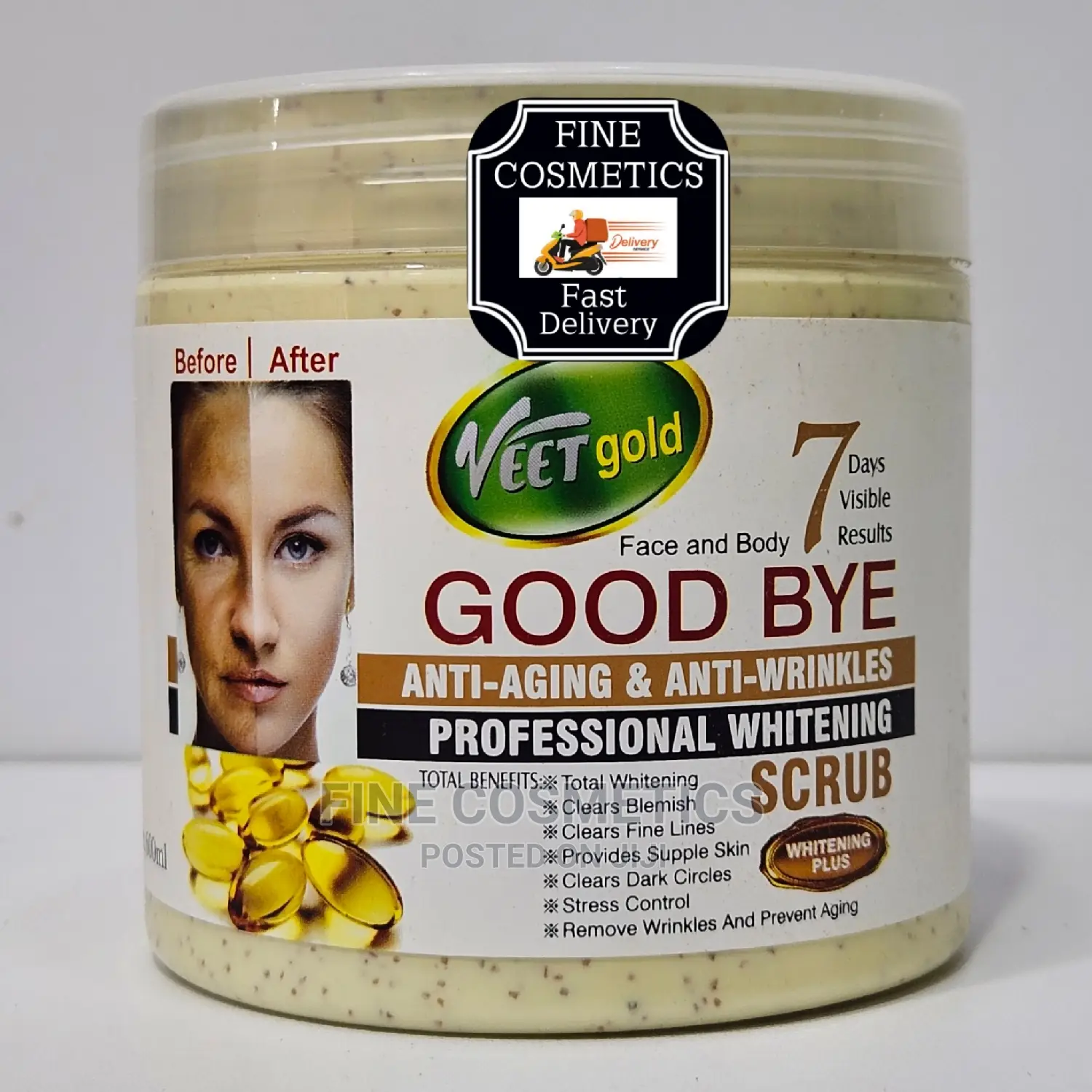 Original VEET GOLD Whitening + Exfoliating Face+Body Scrubs